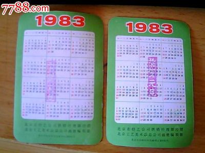 1983年年歷片 歲月留痕，方寸間的藝術珍品
